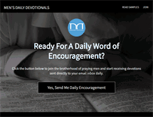 Tablet Screenshot of mensdailydevotional.com